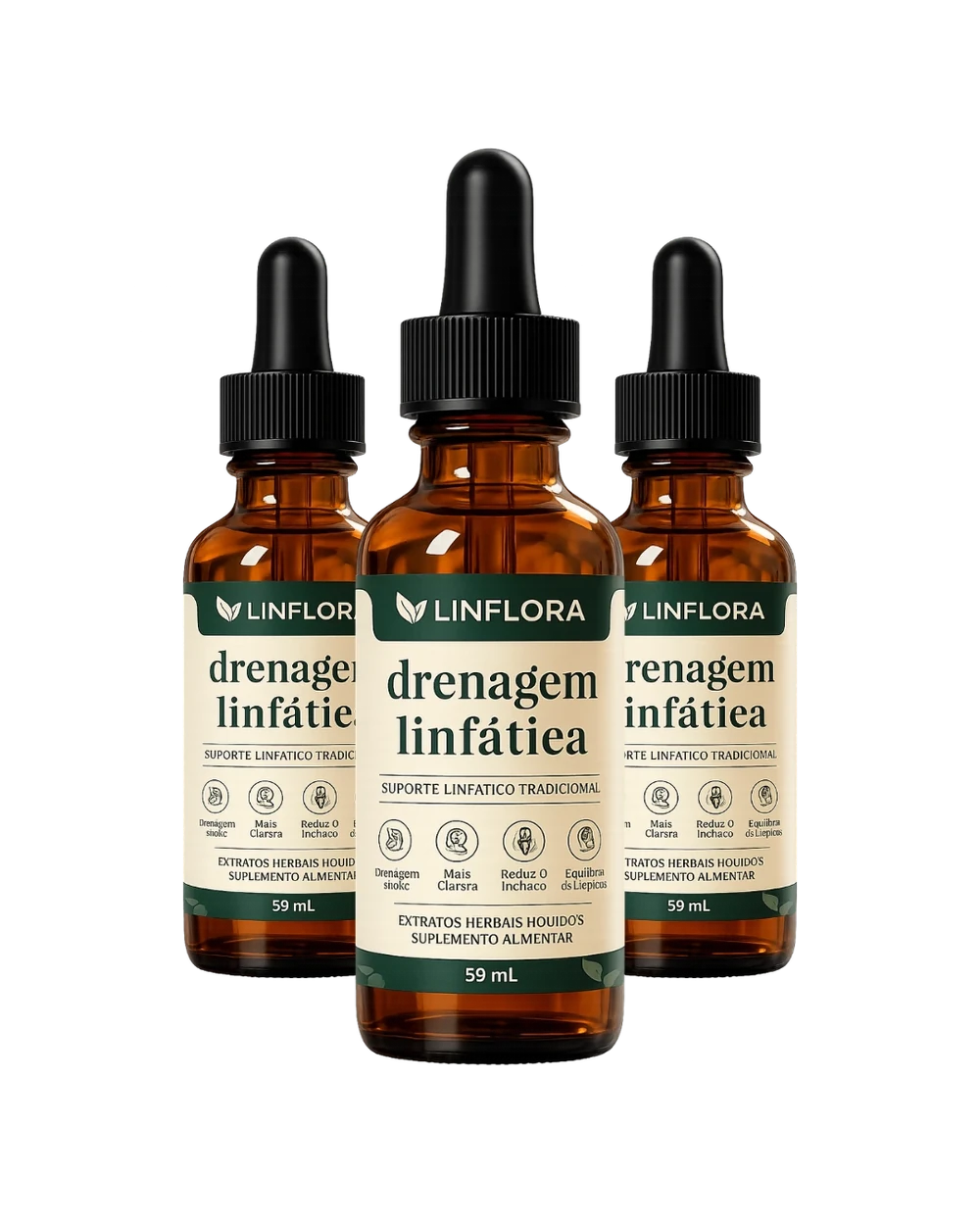 3 frascos Linflora